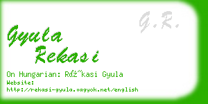 gyula rekasi business card